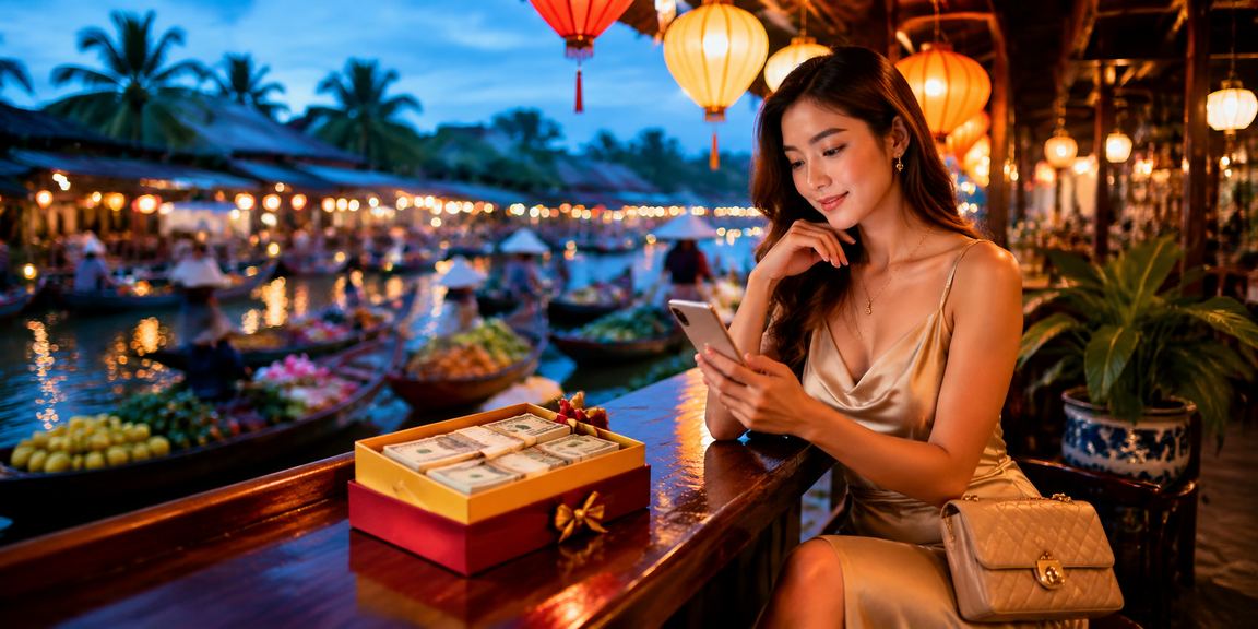 Người dùng truy cập xskhhoa qua thiết bị di động tại Hội An